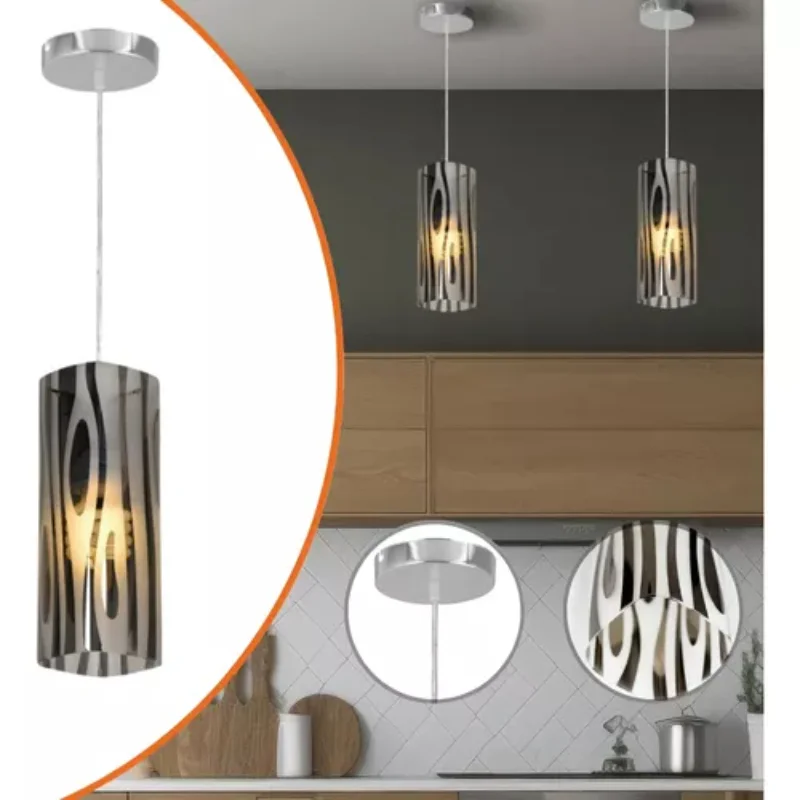 Chandelier Glass Ceiling Room Dining  Luminaire Pendant Mirage Zebrado Black E-27 LLUMM Bronze Luminaires Ceiling Lamps