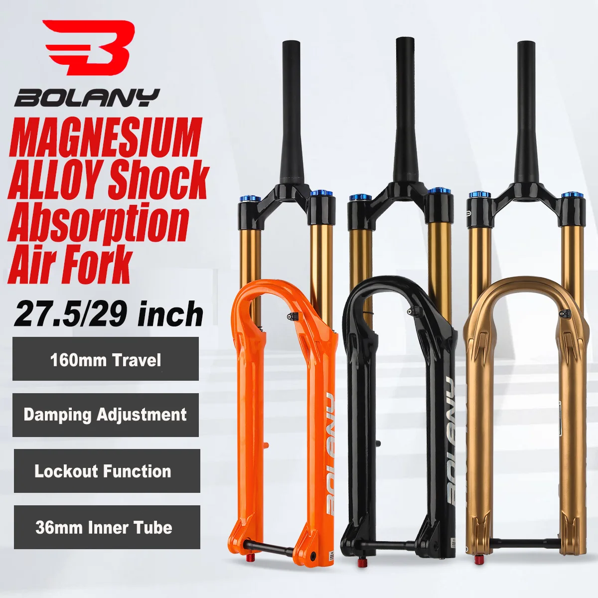 BOLANY MTB Boost Air Fork 27.5