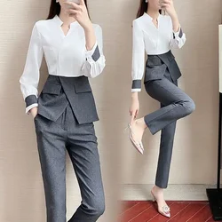 Women's Matching Sets Formal Kit Pant 2 Piece Outfits 2024 Set of Two Fashion Pieces for Women Summer Blazer Suit Pants Office