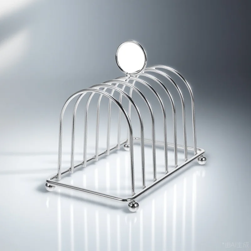 

Metal Bread Rack Unique Shape Smooth Surface Desktop Toast Stand Kitchen Countertop Storage Rack Desktop Toast Stand