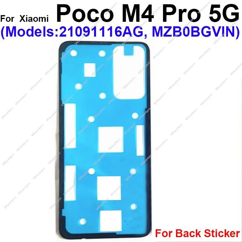 Arka Pil Konut Kapı Kapağı Yapışkanlı Tutkal Xiaomi Poco X2 X3 X3Pro X3NFC Poco M4 F2 Pro F3 X4 GT Arka Kamera Etiket Bant