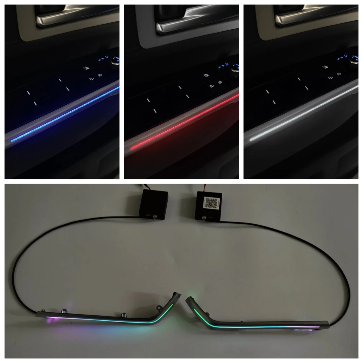 

Car Door Window Lifting Panel Atmosphere Light Led Colorful Door Armrest Ambient Lamp Accessories For Toyota Sienna 2022-2024