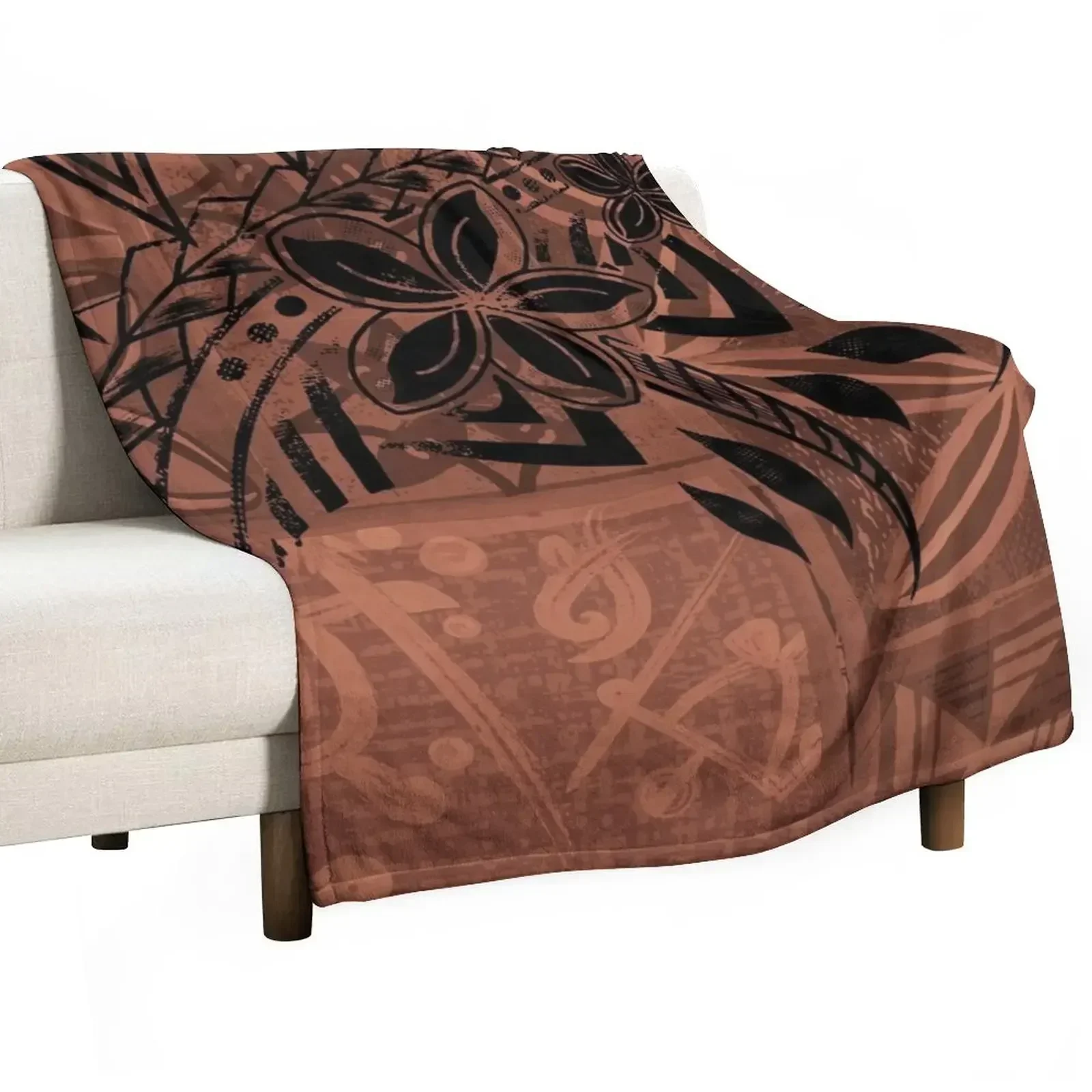 

New Vintage Hawaiian Tribal Petrogyph Pattern Throw Blanket For Decorative Sofa Bed covers Nap Multi-Purpose Blankets