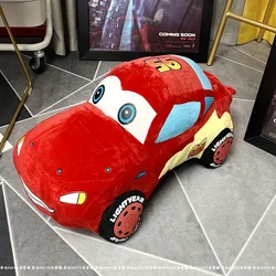 Lovely Cars McQueen Plush Toy Cartoon Movie Anime Stuffed Car Plushies Soft Cuddly Doll Pillow Room Decor Gifts Kids Boy