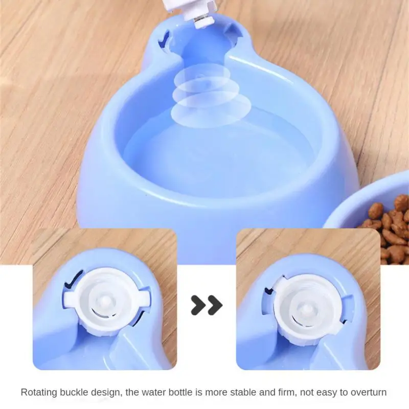 Pet Automatic Feeder Mushroom Type Anti-tipping Food Bowl Drinking Water Bottle Feeding Bowls For Dogs Cats