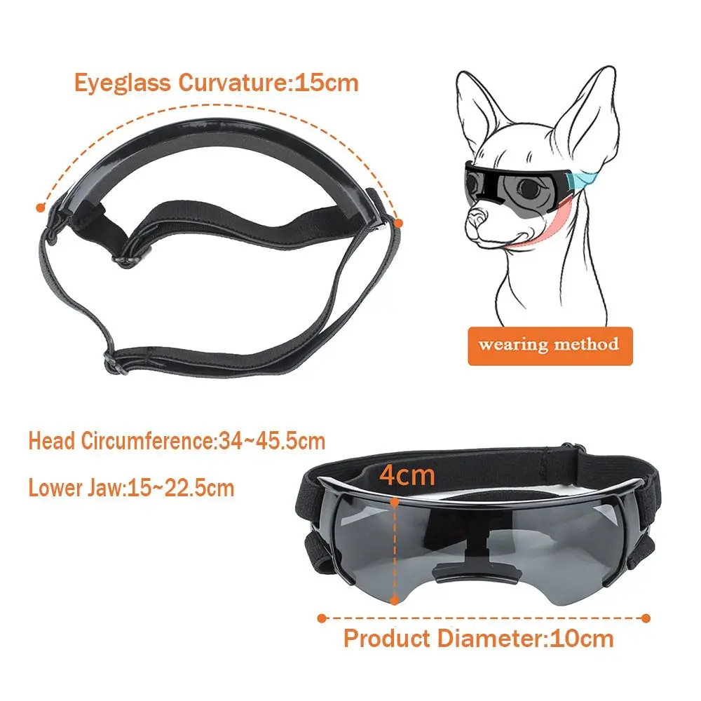 Pet Dog Goggles Glasses Snow Windproof Sun Shading UV Protection Sunglasses Windproof Cool