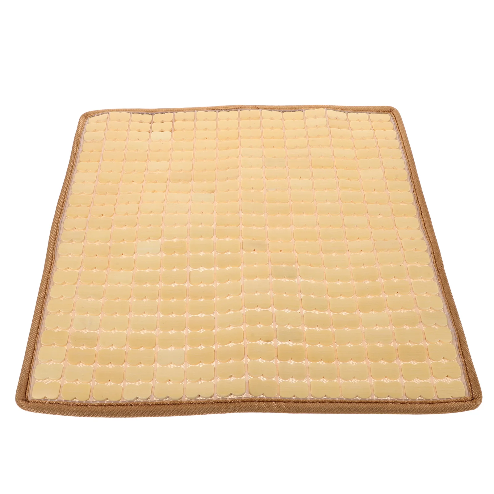 

Cooling Seat Cushion For Car Summer Breathable Bamboo Chair Pad Ventilated Office Sofa Cushion Anti-Slip Beige Auto Seat Mat