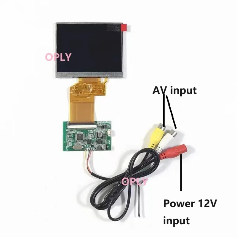 

2AV LCD Controller Board with 3.5" LQ035NC111 54pins 320x240 320*240 Screen for car display system Panel monitor