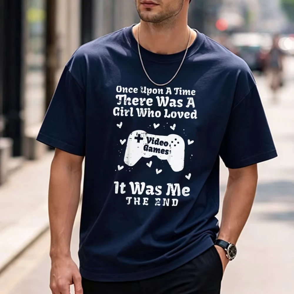 Once Upon Time Girl Love Video Games Gamer Men Girls T-Shirt Unisex Summer Streetwear Funny Outdoors High Quality Cotton Tees