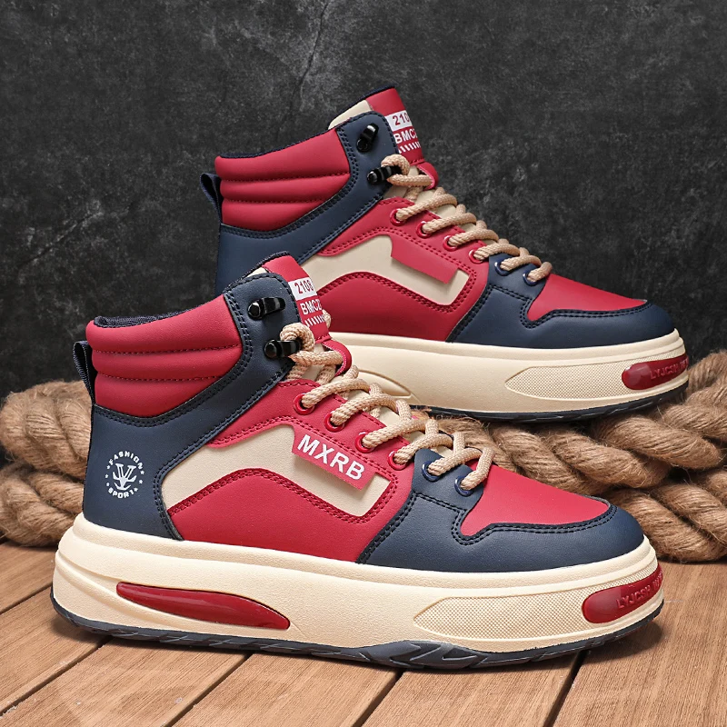 

Men's High-Top Boots: British Style Thickened Sole Genuine Leather Indestructible Work Boots, Couple Big Yellow Boots for Men an