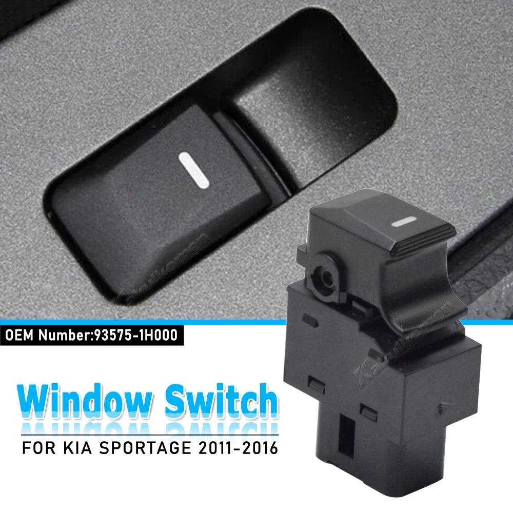 

Электрическая кнопка переключения одного окна со стороны пассажира для Kia для Sportage 2011-2015, стеклоподъемник 93575-1H000 93580-3W000