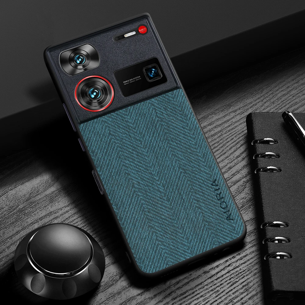 Case for Nubia Z60 Ultra Z60S Pro Design Simple, Lightweight, Durable Leather wood grain cover for Nubia Z70 Ultra
