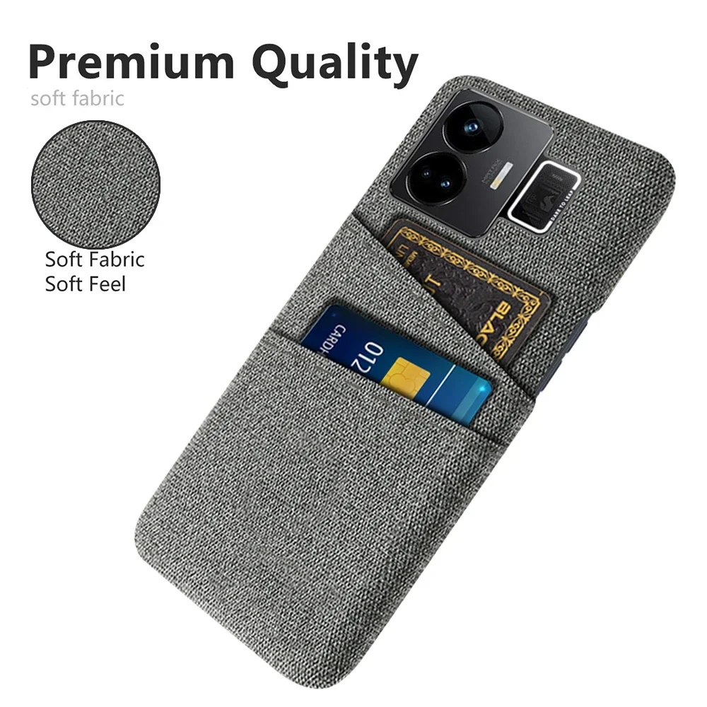 For Oppo Realme GT Neo 5 Case Luxury Fabric Dual Card Cover For Realme GT Neo5 5G 6.74“ RMX3706 Business Case Capa Coque Funda