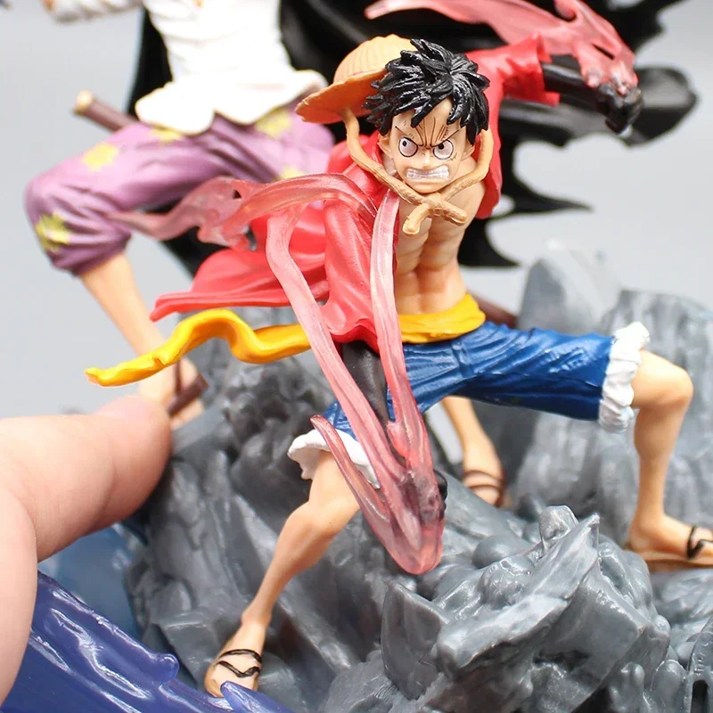 24cm Anime One Piece Monkey D. Luffy Red Hair Shanks Action Figures PVC Collection Model Toys Desktop Decoration Birthday Gifts