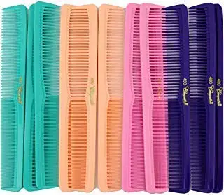 Conjunto de pente de corte de cabelo profissional de 7 polegadas, 12 unidades para modelar e seccionar