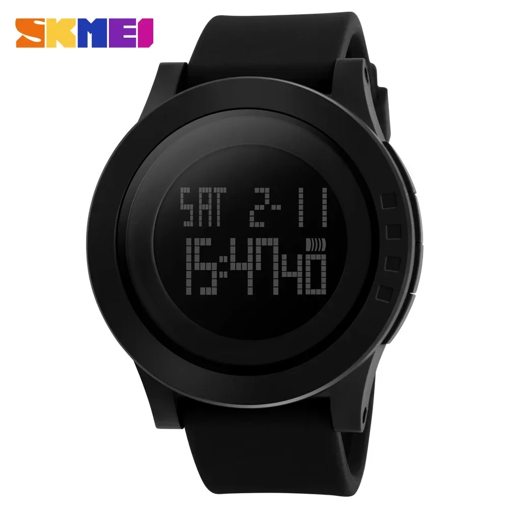 SKMEI Luxury Sports Wristwatch Mens Silicone Waterproof LED Display Military Digital Watch for Men Clock Relogio Masculino 1142