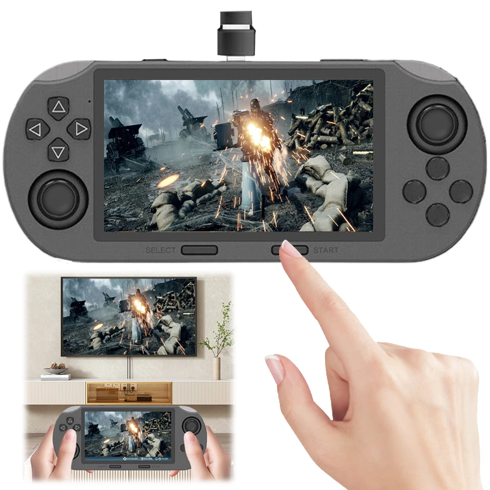 

Портативная игровая консоль SF3000, встроенная 30000, классические ретро-игры, 4,5-дюймовая перезаряжаемая портативная игровая консоль IPS для взрослых