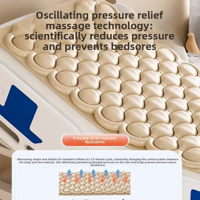 Alternating Air Pressure Mattress Medical Grade Bed Pad,Bed Sore Prevention Solution Mattress Waterproof Nursing Inflatable Mats