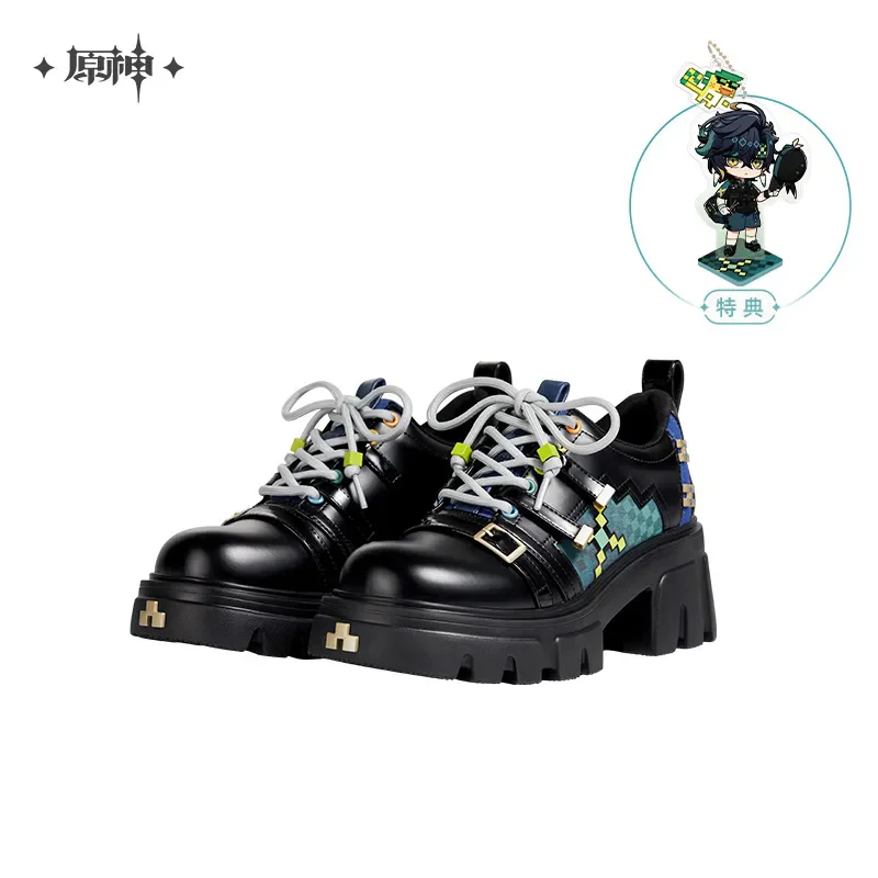 miHoYo Game Official Kinich Shoes Genshin Impact Kinich Theme Thick Soled Lace up Single Shoe Sneakers Uniform Shoe Cosplay Gift