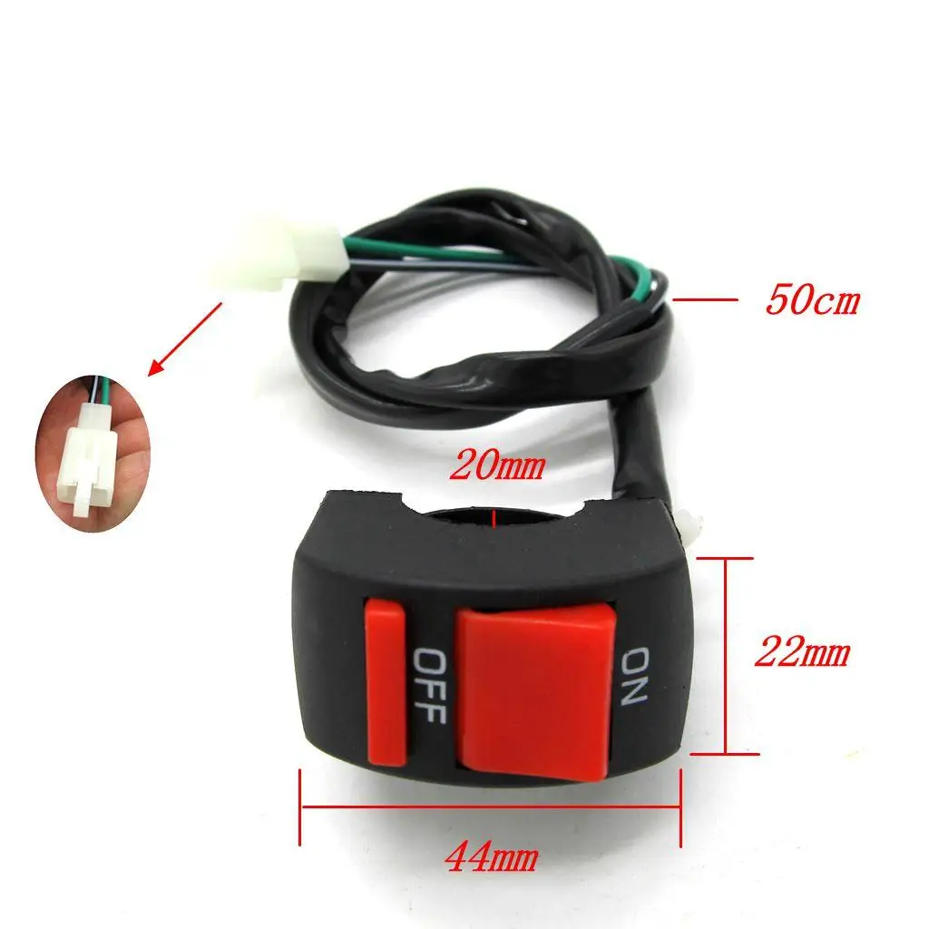 Black on Off Kill Start Switch Universal Motorcycle Performance Part for Pocket Bike 49cc Moped 50cc Dirt Bike Accessories