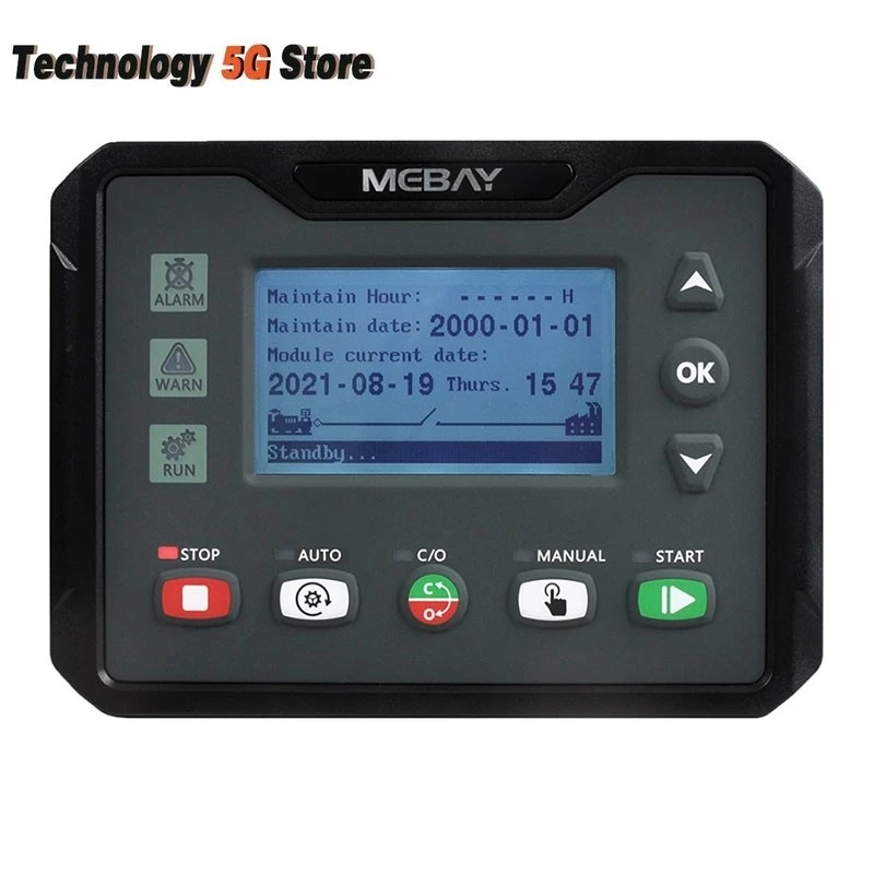 

MEBAY DC40SR Genset Controller Genset Control Module Panel with RS485 Port