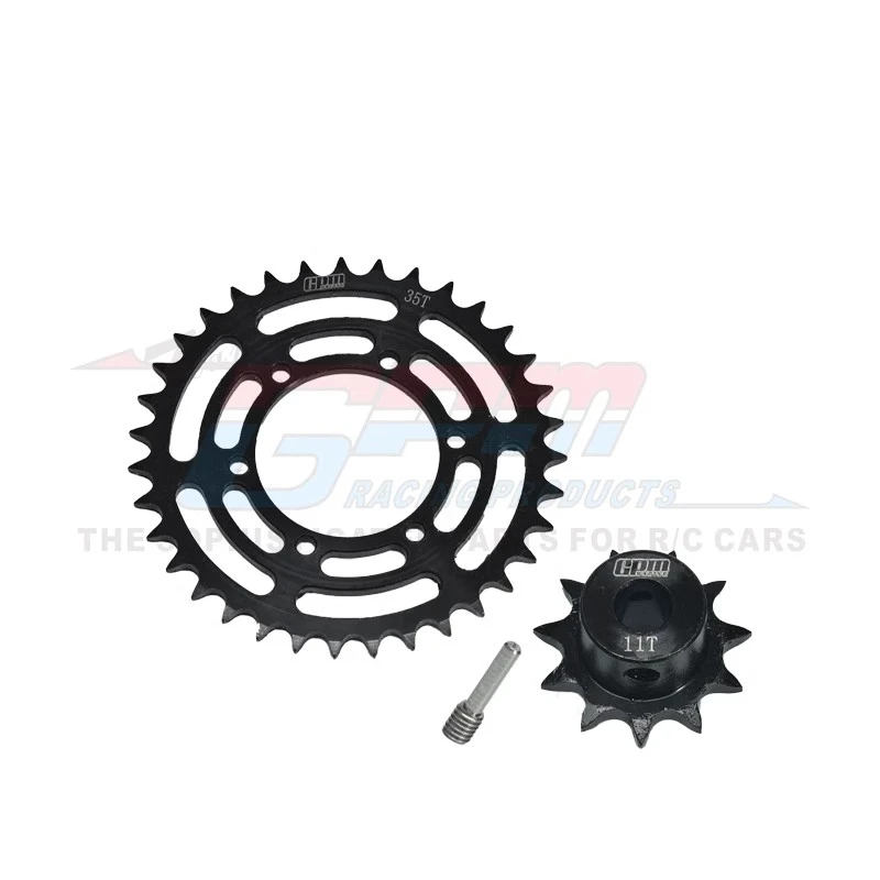 

Carbon Steel Sprocket Kit 35T/11T for LOSI 1/4 PROMOTO MX MOTORCYCLE RC Upgrade part