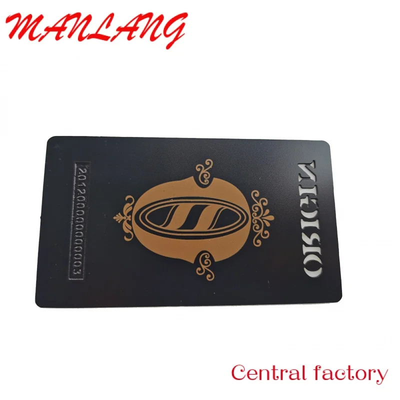 Custom  Hi Qlity N  Busins Card RFID etal Stainls Steel Card