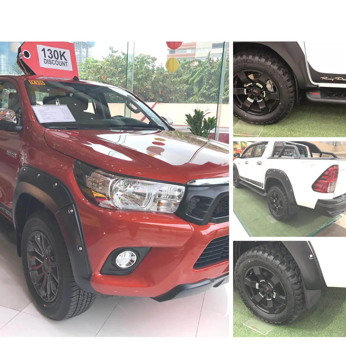 Брызговики передние и задние брызговики для Toyota Hilux Vigo Revo rally 4x4 trd 2016 2017 2018 2021 2022 2023 YC 101083