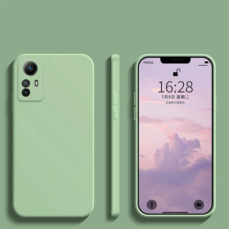 حافظة سيليكون مربعة أصلية فاخرة لهاتف Xiaomi Redmi Note 12s 4G فائقة النعومة غير لامعة Fundas Redmi Note12s Note 12 s 4G