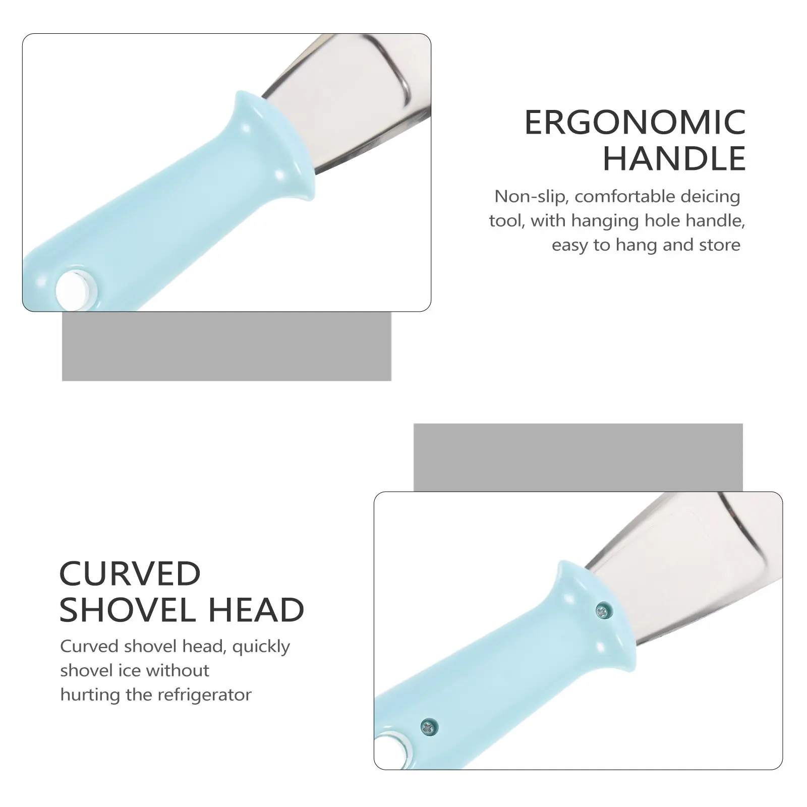 3Pcs Fridge Ice Scraper Freezer Frost Shovel Professional Defrosting Tool for Thick Ice Removal Stove Window Glass Bakeware - view 2