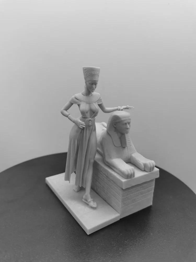 

Масштаб 1/24, статуя из смолы, красивая королева Египта, сборная модель, комплект в разобранном виде, неокрашенный 3D гаражный комплект, игрушка