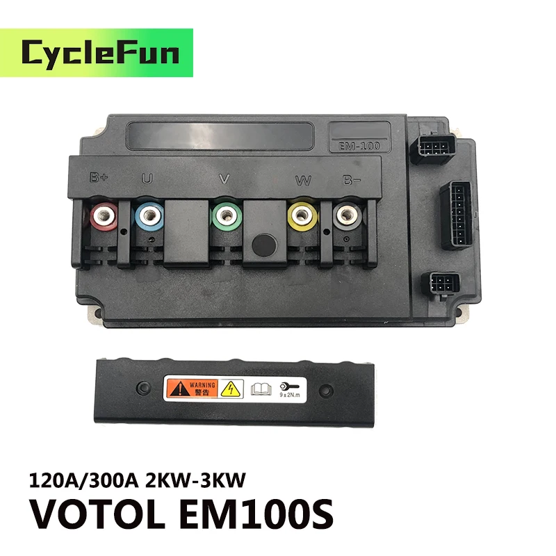 QS120 2KW 70H محرك متوسط مع Votol EM100 Boost 120A تحكم DKD عرض وخانق للدراجات النارية الكهربائية ATV Ebike #4