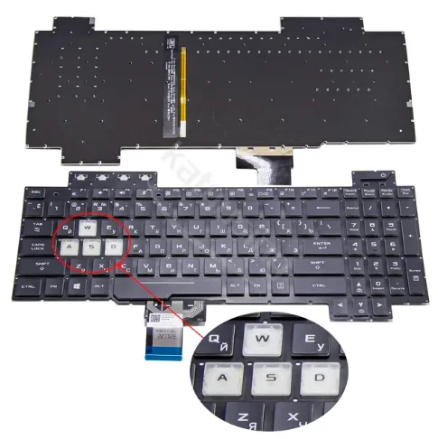Spanish US RU Keyboard For Asus Tuf FX80 FX86 FX95 FX505 FX504 FX705 ZX80G Laptop Keyboard RGB Backlit