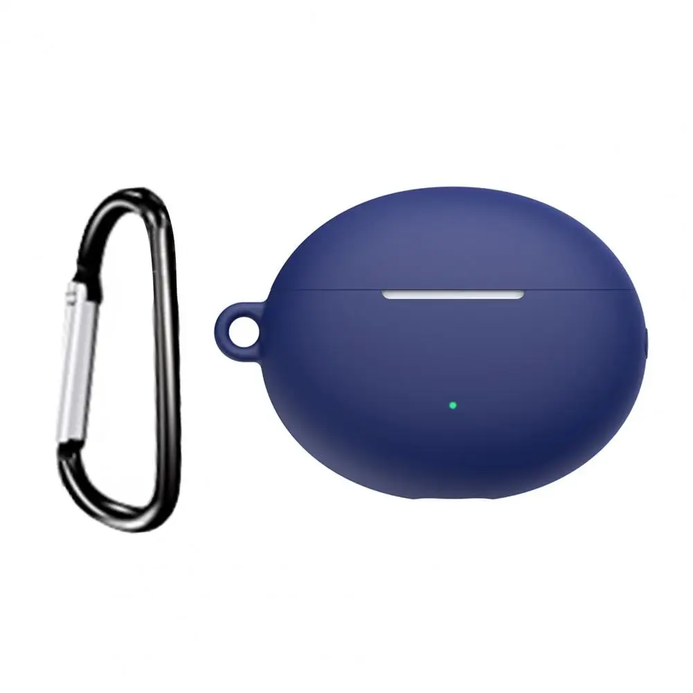 Мягкий силиконовый защитный чехол для наушников Bluetooth с карабином для хранения для Huawei Freebuds 4i