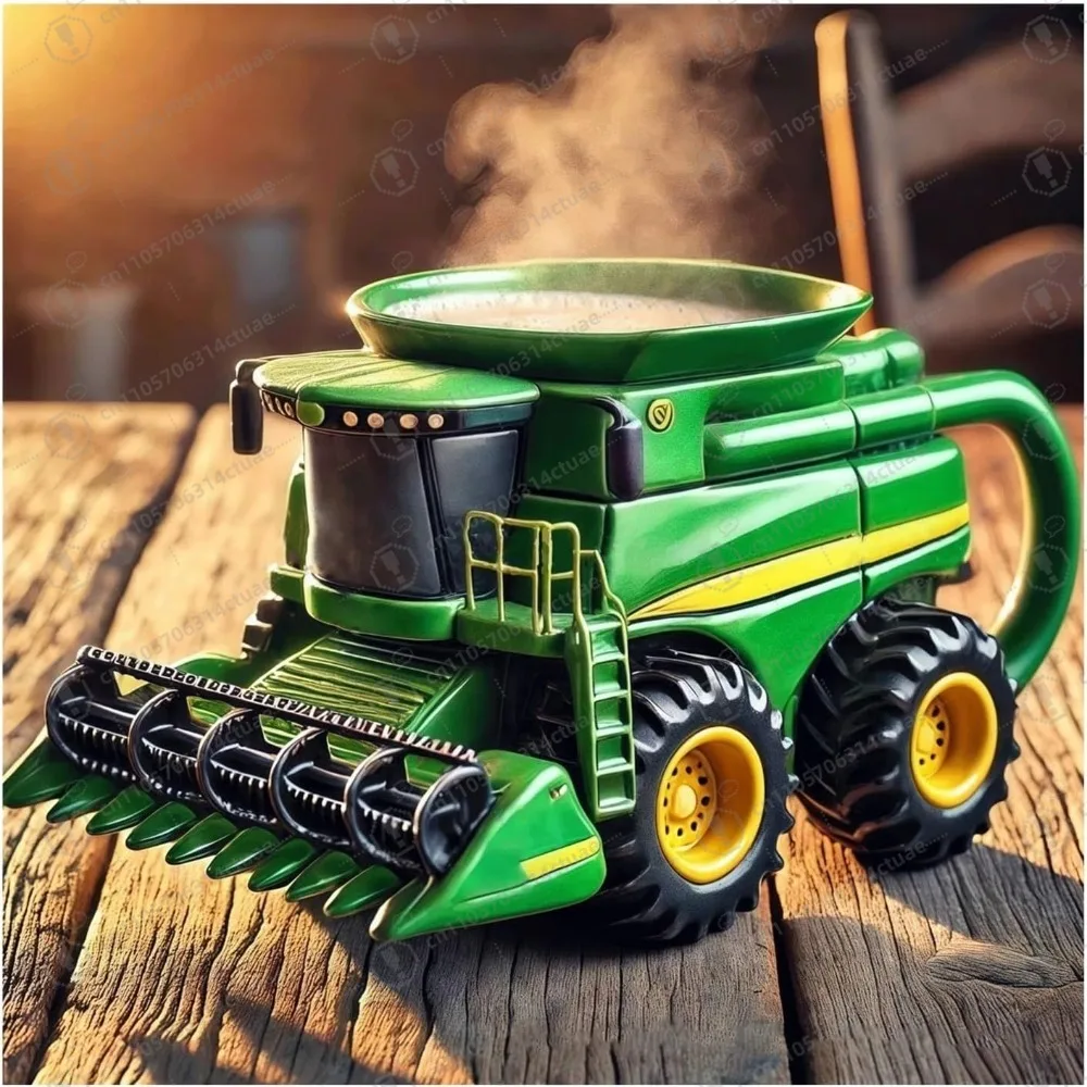 

Handcrafted Tractor Coffee Mug 11 Ounces Semi-trailer Shaped Coffee Cup Creative Gift for Farm and Truck Lovers Driver