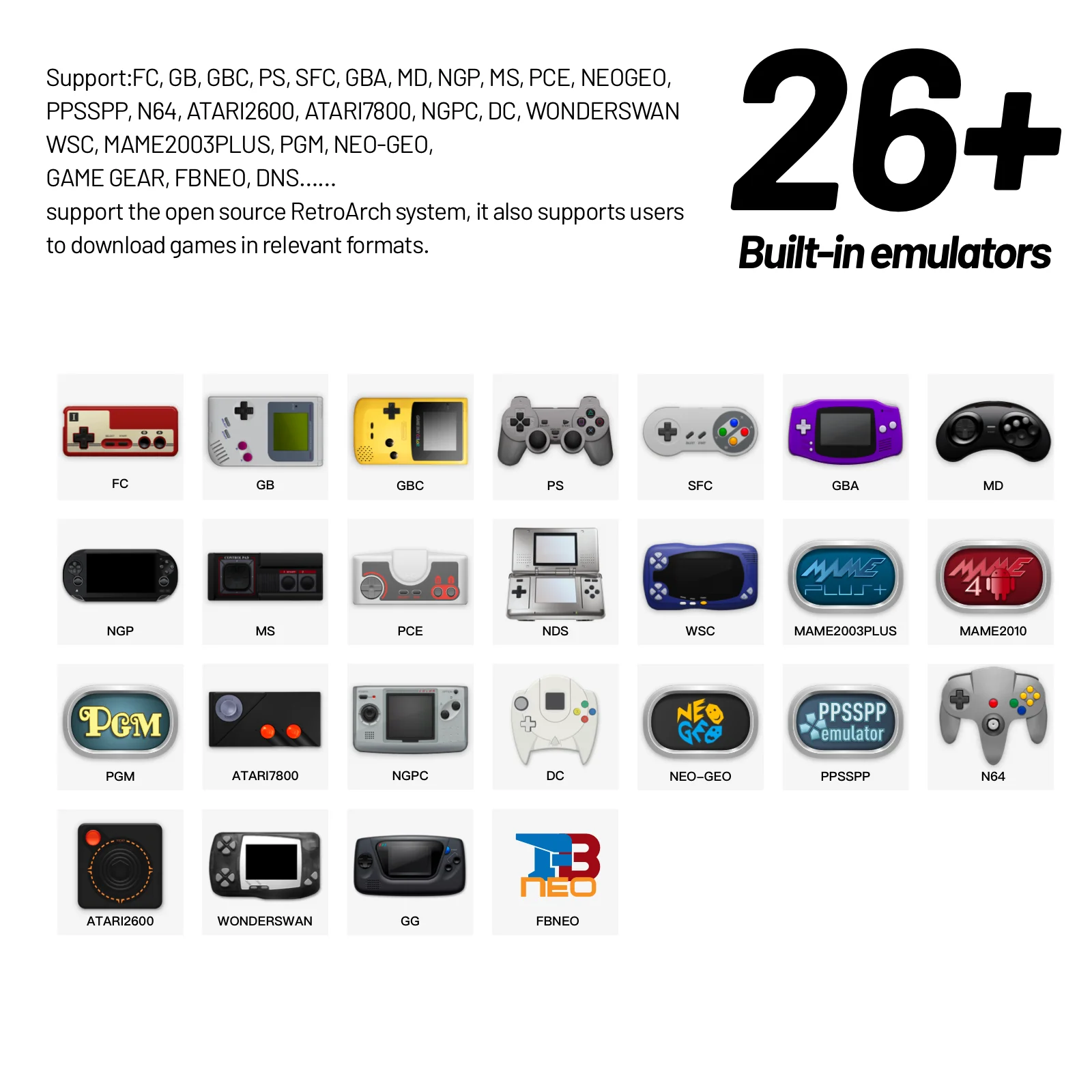 Imagem -04 - Trimui Smart Pro Handheld Game Console Sistema Linux Joystick Iluminação Rgb Retro Video Game Player Presente 4.96 Tela Ips