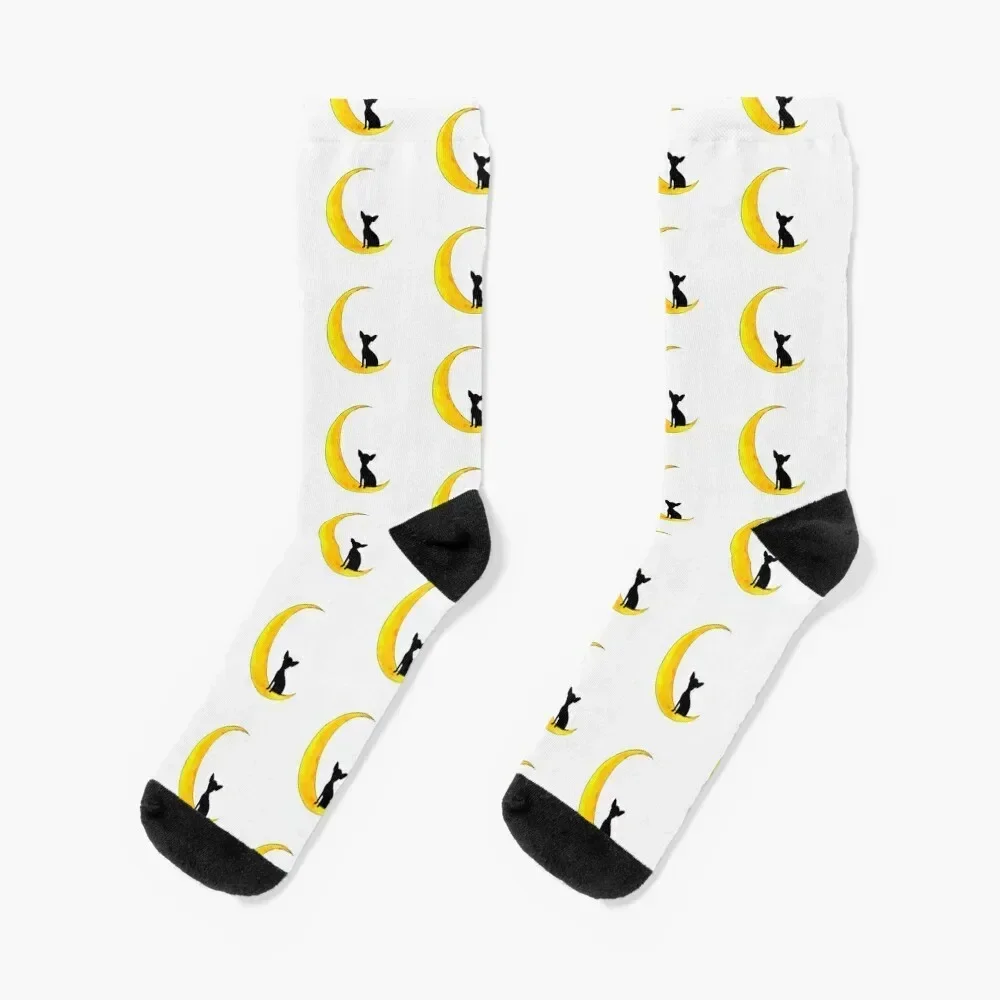 

Chihuahua Moon Socks designer brand aesthetic japanese fashion Male Socks Women's