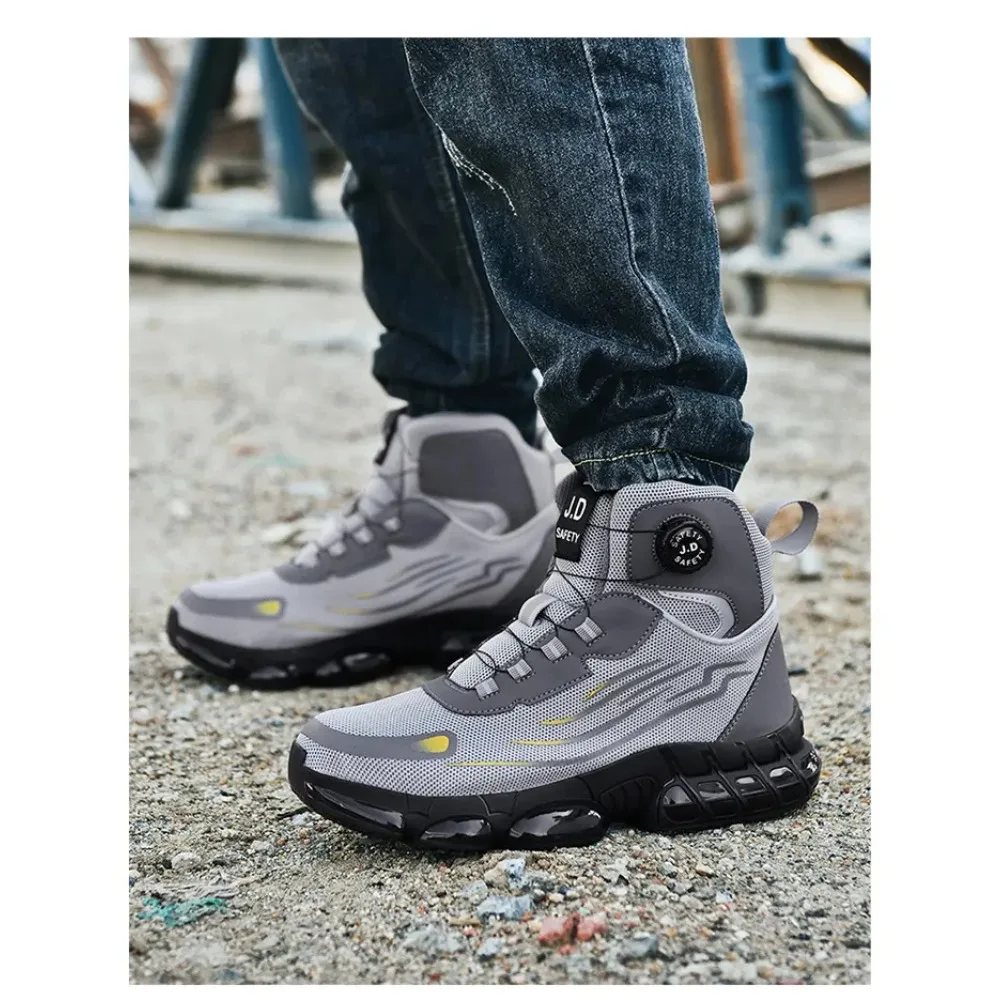 Waterproof Safety Boots Men Indestructible Steel Toe Work Ankle Boot Anti-smash Stab-resistant Safety Shoes Biker Botas Para Hom