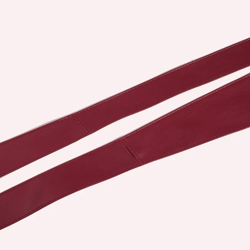 Ladies' fashionable wide waistband, elegant bow ribbon, knotted waistband, leather decorative waistband