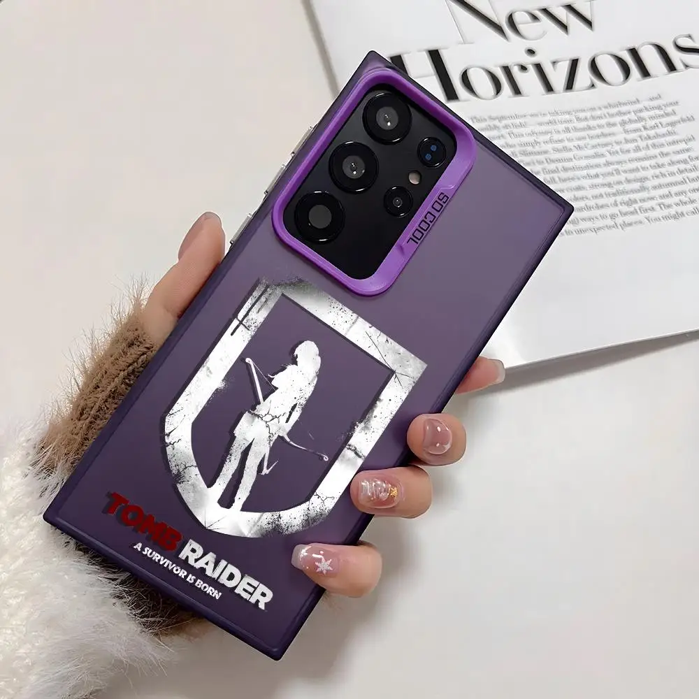 Чехол для телефона Shadow of T-TombS Raider для Samsung Galaxy S25 Edge S24 S23 S22 S21 S20 Ultra Funda, силиконовый серебристый чехол