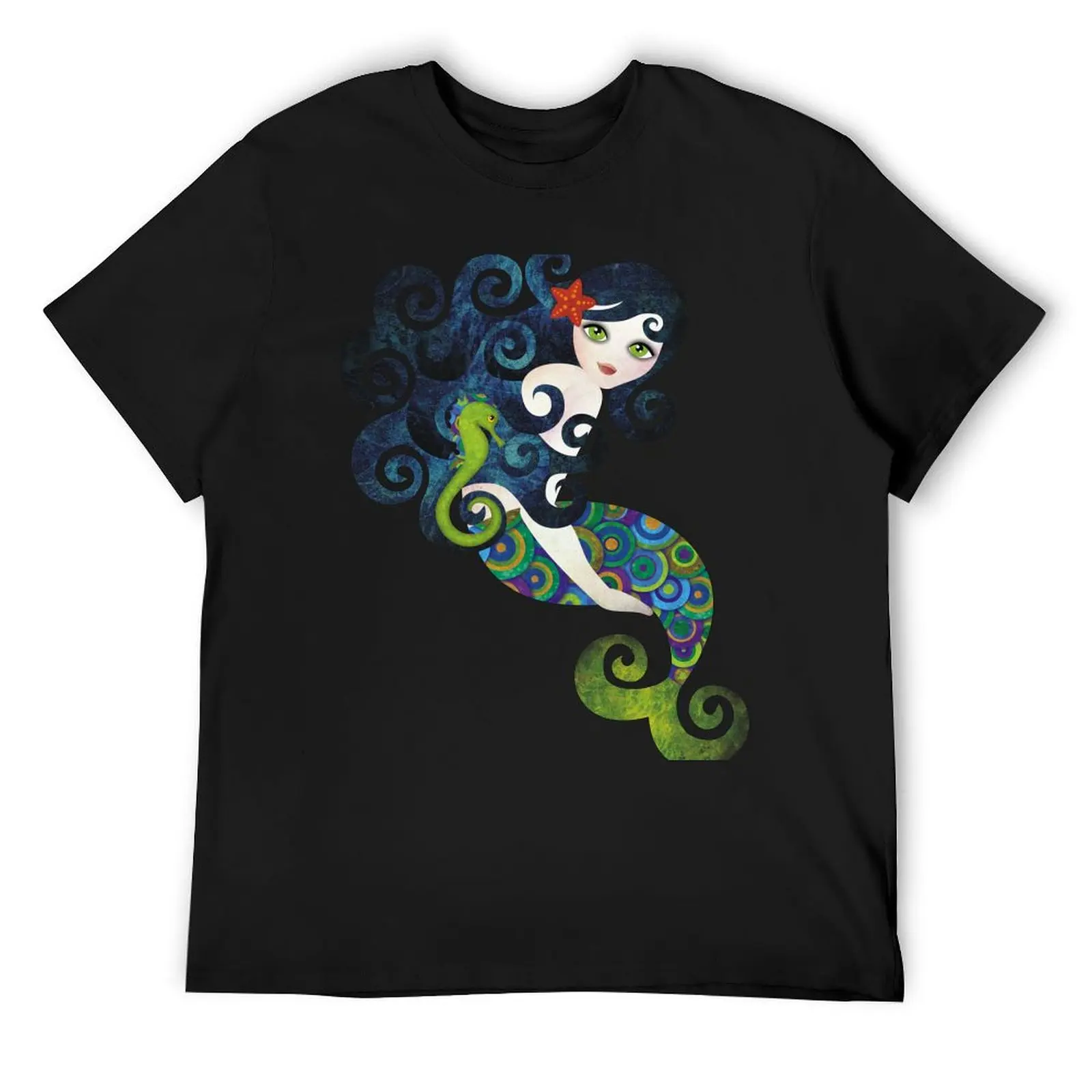 

Aquamarine Mermaid T-Shirt Luxury man graphic tee shirt kawaii clothes Funny t-shirts designer t shirt men