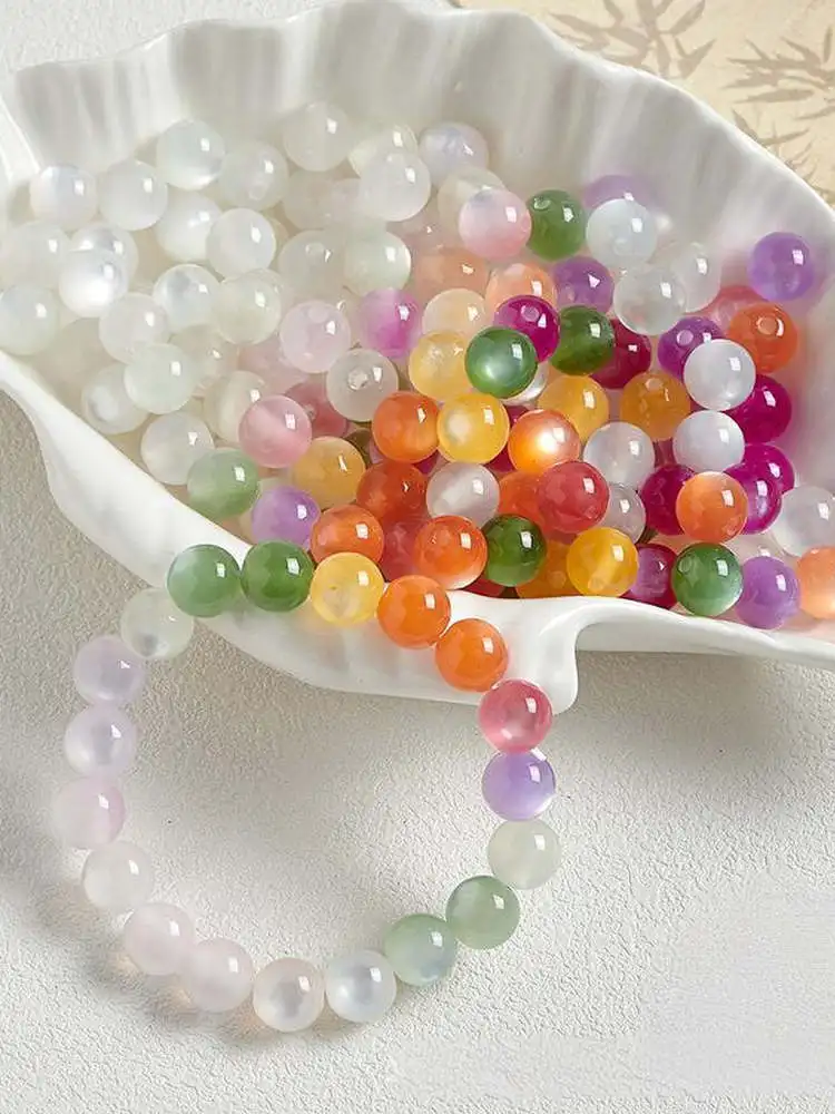 

Resin 's Eye Beads DIY Handmade Bracelet Mobile Phone Chain Faion Jewelry Accories 86mm Light Changing