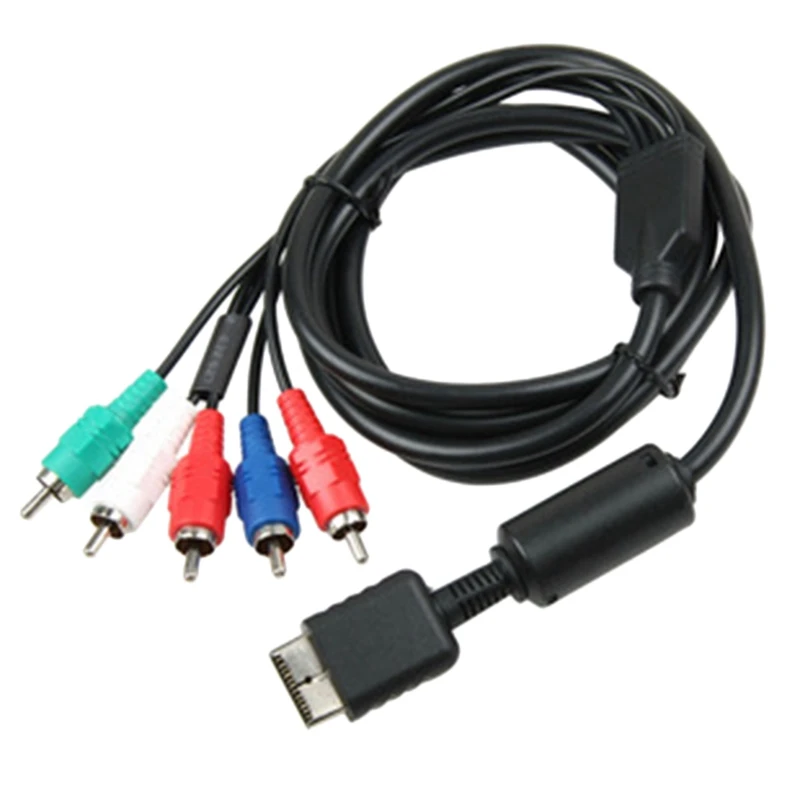 T35C Ypbpr para PS2//Slim HDTV-Ready TV HD Componente AV Cable 5 hilos 6 pies Negro