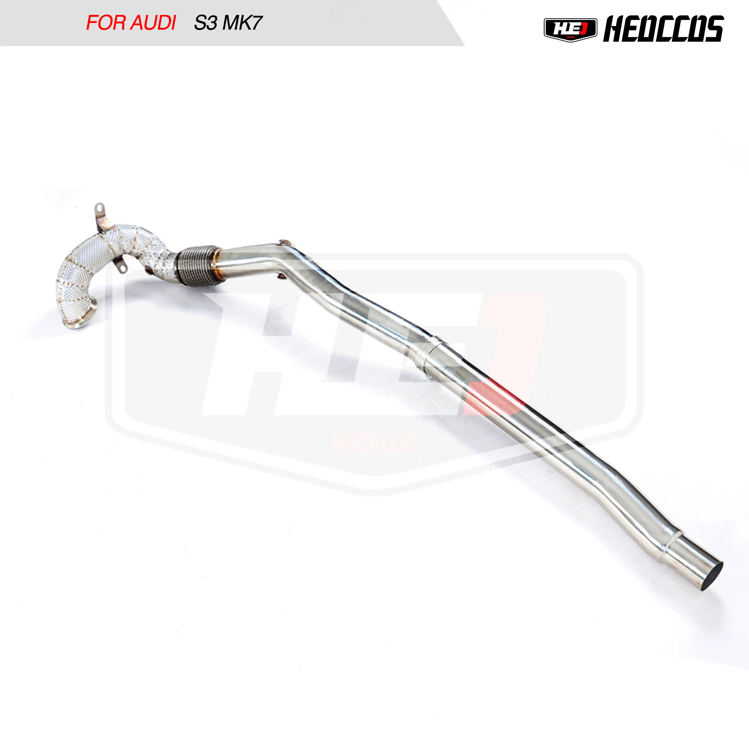 HEO Stainless Steel 304 downpipe for Audi S3 MK7R Exhaust Downpipe Insulated Pipe Performance Upgrade Catalyst Pipe