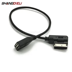 USB AUX Cable Music MDI MMI AMI to USB Female Interface Audio AUX Adapter Data Wire For AUDI A3 A4 A5 A6 Q5 Q7 For VW Golf 2014