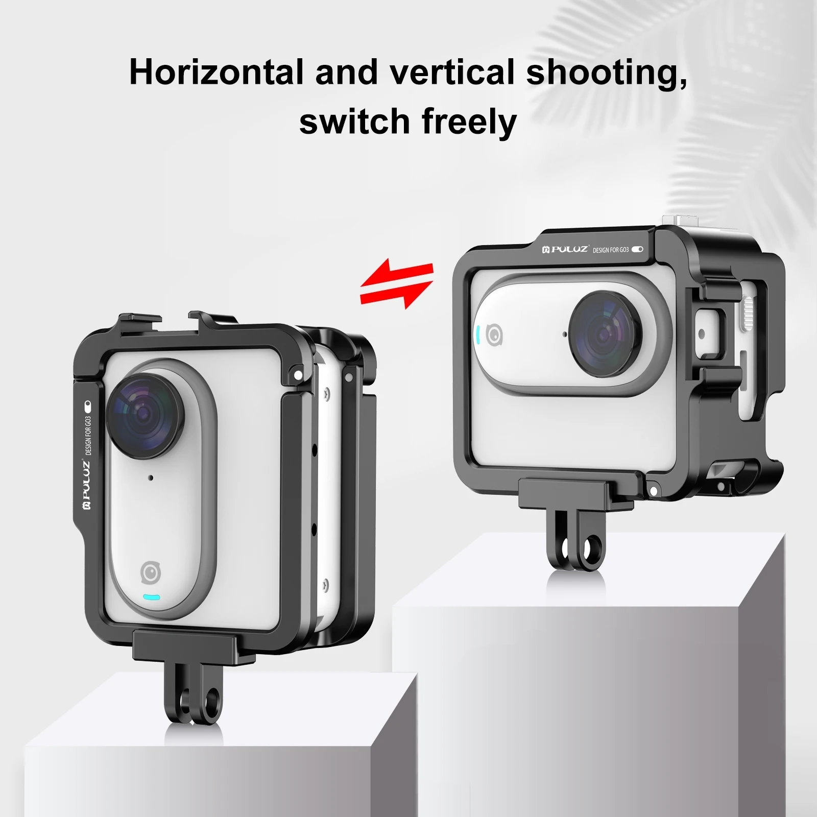 PULUZ 알루미늄 합금 보호 프레임, Insta360 GO 3 카메라 배터리 케이스 액세서리