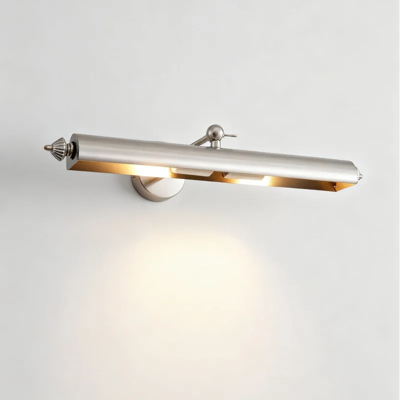 Vintage Light Adjustable Metal Wall Lamp Retro Mirror Front Light Wall Sconce for Painting Frame Bathroom Vanity Decor