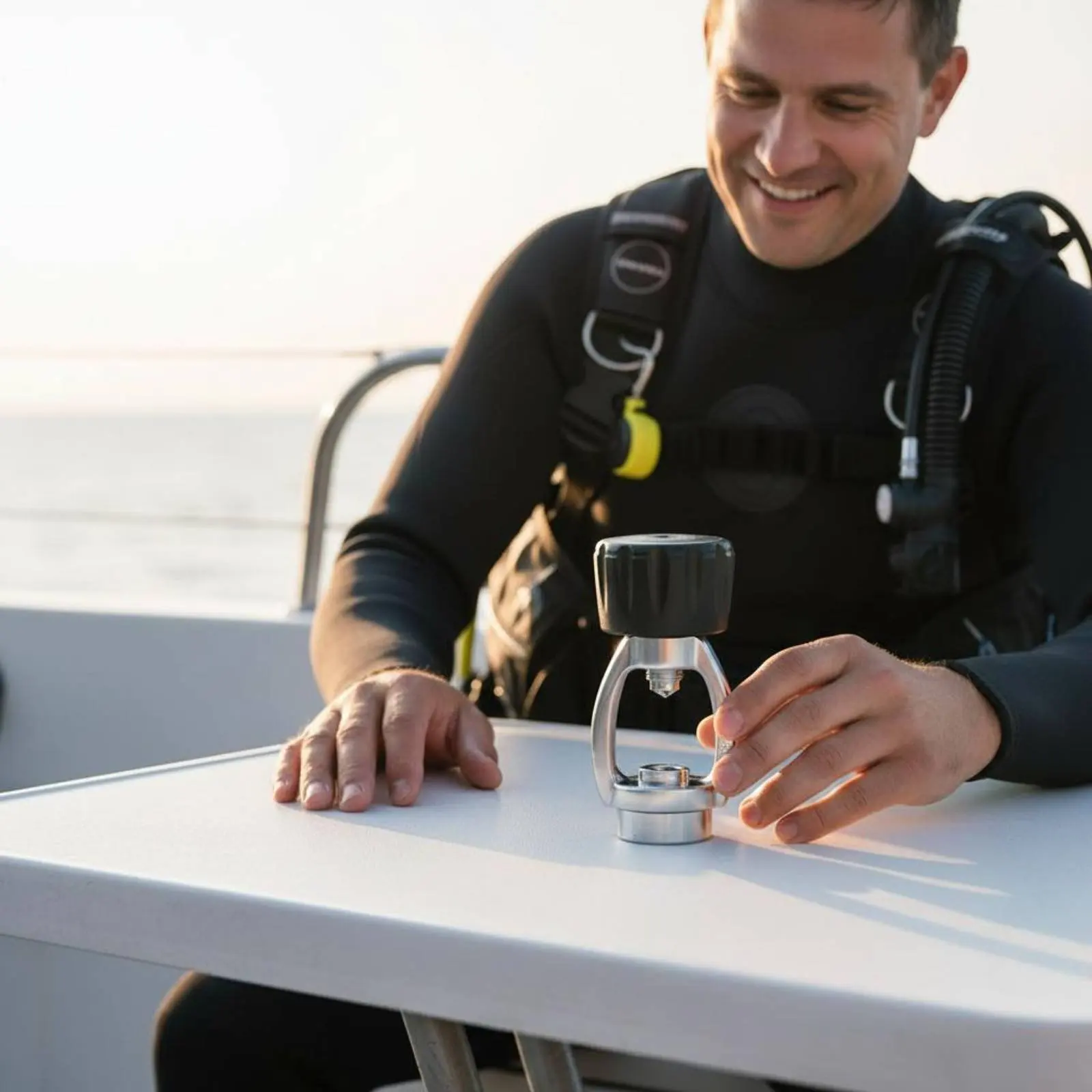 DIN to Yoke Adapter Corrosion-Resistant Diving DIN Adapter Diving Regulator Converter Compact Design for Divers view 3
