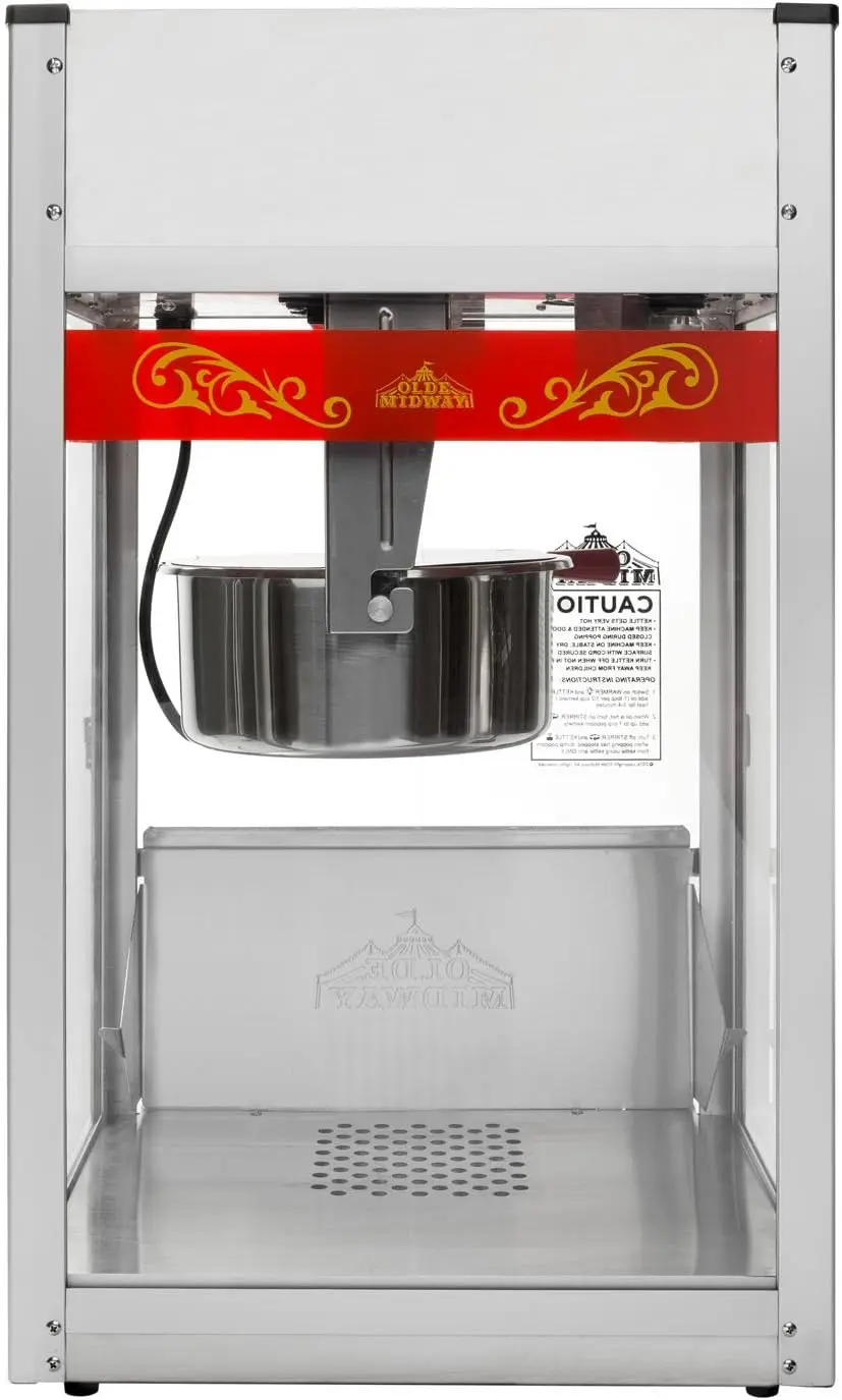 Machine à Popcorn Commerciale avec Grande Bouilloire de 12 Onces, Rouge