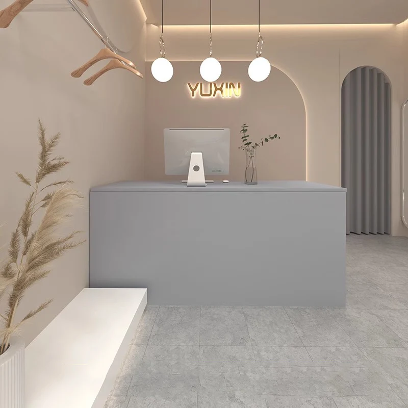 

Hair Salon Cashier Reception Desk Counter Decorations Hotel Modern Reception Desk Counter Nordic Trendy Commercial Furniture